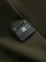 Ombre Clothing Hanorac bomber din bumbac cu fermoar pentru bărbați kaki Ombre Clothing