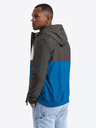 Ombre Clothing Jachetă sport ușoară colorată pentru bărbați cu fleece albastru Ombre Clothing
