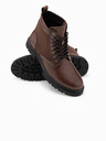 Ombre Clothing Pantofi bărbătești cu talpă înaltă din materiale lipite maro Ombre Clothing