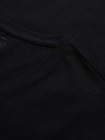 Ombre Clothing Tricou SLIM FIT pentru bărbați cu gât în V, cu elastan și imprimeu negru Ombre Clothing