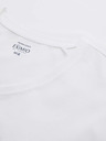 Ombre Clothing Tricou bărbătesc SLIM FIT cu mânecă lungă și gât în V, cu elastan și imprimeu alb Ombre Clothing