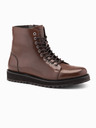 Ombre Clothing Pantofi bărbătești cu toc înalt din piele ecologică lucioasă maro Ombre Clothing