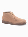 Ombre Clothing Botine bărbătești din piele întoarsă cu talpă groasă bej Ombre Clothing