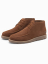 Ombre Clothing Botine din piele întoarsă pentru bărbați cu talpă groasă maro Ombre Clothing