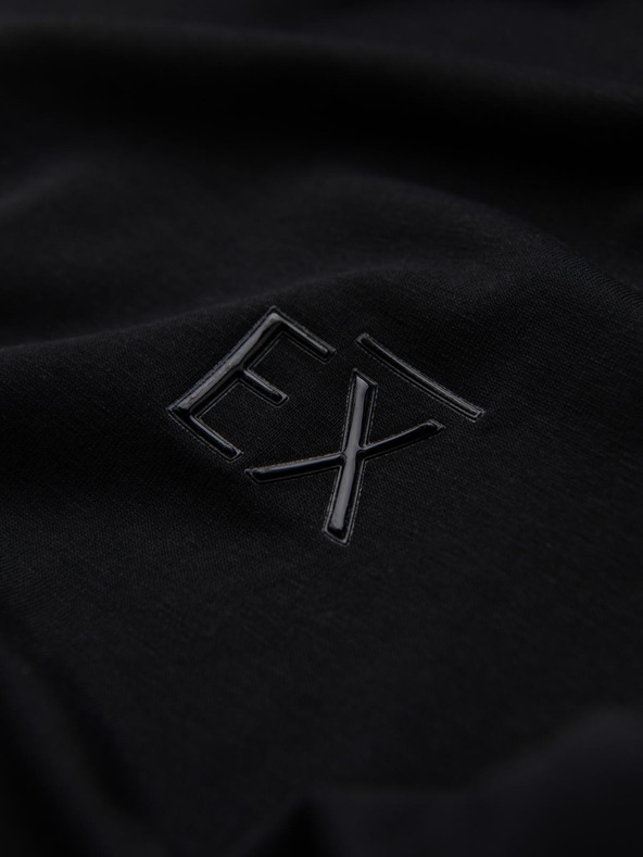 Ombre Clothing Tricou SLIM FIT pentru bărbați cu decolteu în V, elastan și imprimeu negru Ombre Clothing