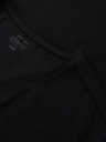 Ombre Clothing Tricou SLIM FIT pentru bărbați cu decolteu în V, elastan și imprimeu negru Ombre Clothing