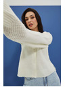 Moodo Cardigan alb pentru femei Moodo