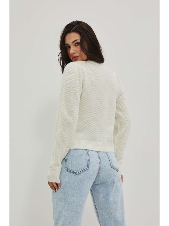 Moodo Cardigan alb pentru femei Moodo