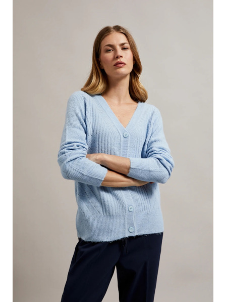 Moodo Cardigan de damă albastru deschis Moodo