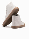 Ombre Clothing Adidași bărbătești high top cu vârf din cauciuc gri Îmbrăcăminte Ombre