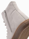 Ombre Clothing Adidași bărbătești high top cu vârf din cauciuc gri Îmbrăcăminte Ombre