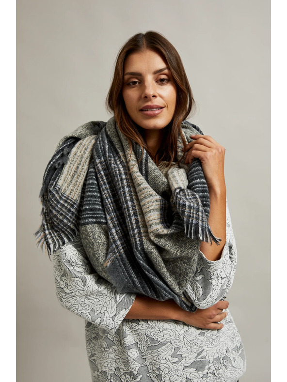 Moodo Eșarfă de damă Moodo bej-gri