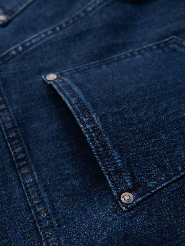 Ombre Clothing Blugi spălați clasici pentru bărbați REGULAR FIT Blue Ombre Clothing