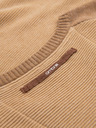 Ombre Clothing Pulover bărbătesc tricotat RELAXED FIT cu model bej Îmbrăcăminte Ombre