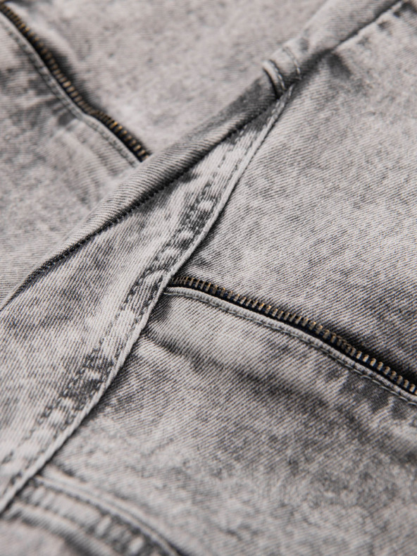 Ombre Clothing Pantaloni JOGGERY pentru bărbați cu buzunare cargo cu fermoar gri Îmbrăcăminte Ombre