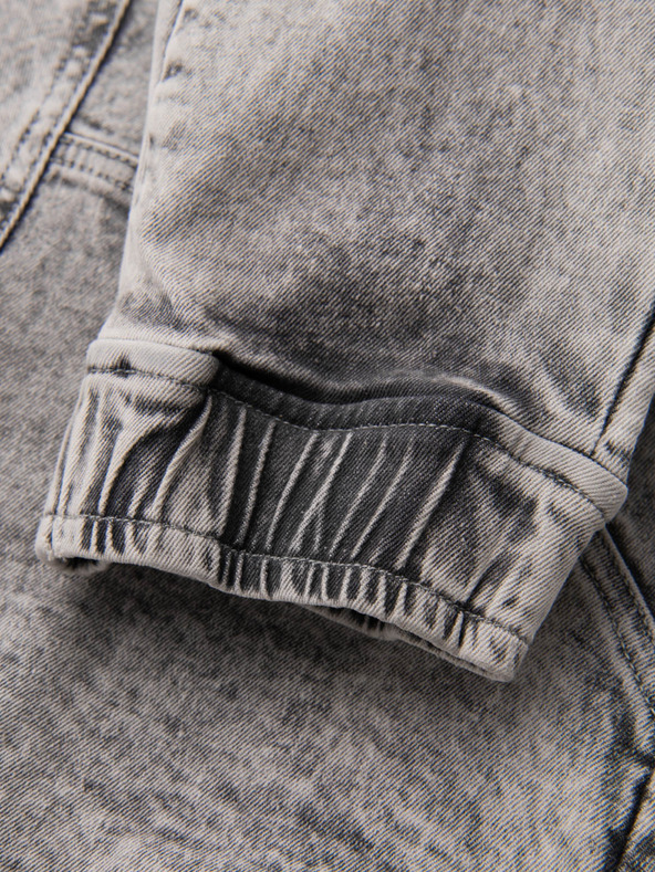 Ombre Clothing Pantaloni JOGGERY pentru bărbați cu buzunare cargo cu fermoar gri Îmbrăcăminte Ombre