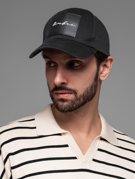 Ombre Clothing Șapcă de baseball pentru bărbați cu plasture mare negru Ombre Clothing