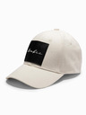 Ombre Clothing Șapcă de baseball pentru bărbați cu plasture mare crem Îmbrăcăminte Ombre