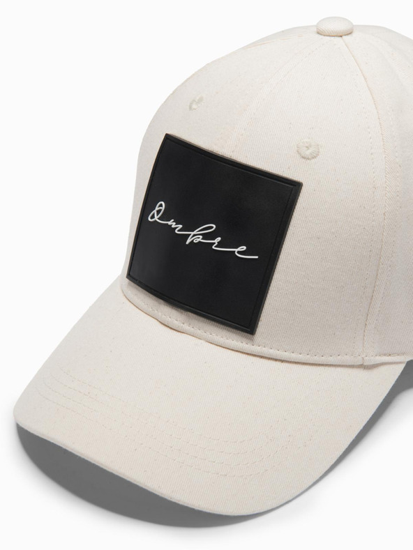 Ombre Clothing Șapcă de baseball pentru bărbați cu plasture mare crem Îmbrăcăminte Ombre