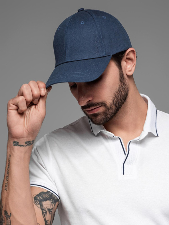 Ombre Clothing Șapcă de baseball pentru bărbați cu broderie decorativă albastru închis Ombre Clothing