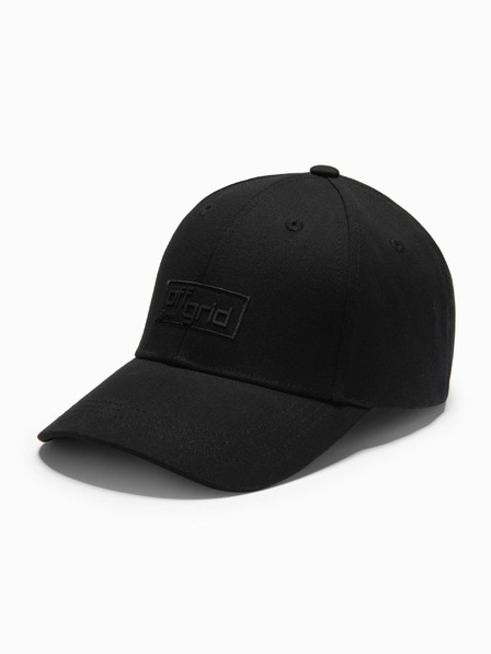 Ombre Clothing Șapcă bărbătească cu vârf și plasture dreptunghiular negru Ombre Clothing