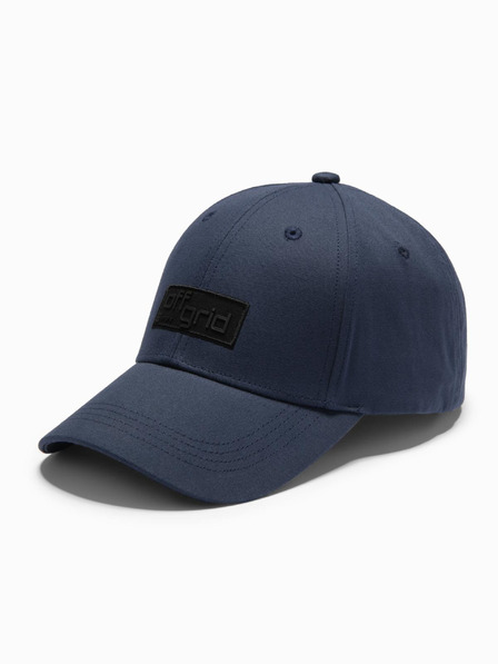 Ombre Clothing Șapcă de baseball pentru bărbați cu plasture dreptunghiular albastru închis Ombre Clothing