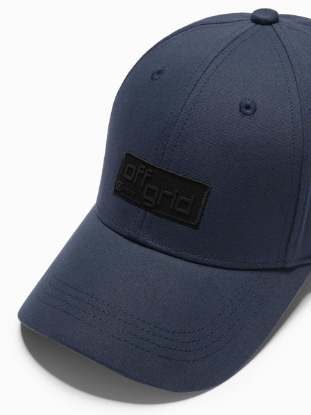 Ombre Clothing Șapcă de baseball pentru bărbați cu plasture dreptunghiular albastru închis Ombre Clothing