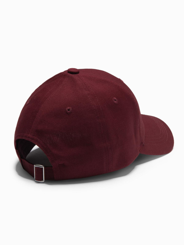Ombre Clothing Șapcă de baseball pentru bărbați cu plasture dreptunghiular burgundy Ombre Clothing