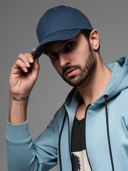 Ombre Clothing Șapcă bărbătească de culoare solidă albastru Ombre Clothing