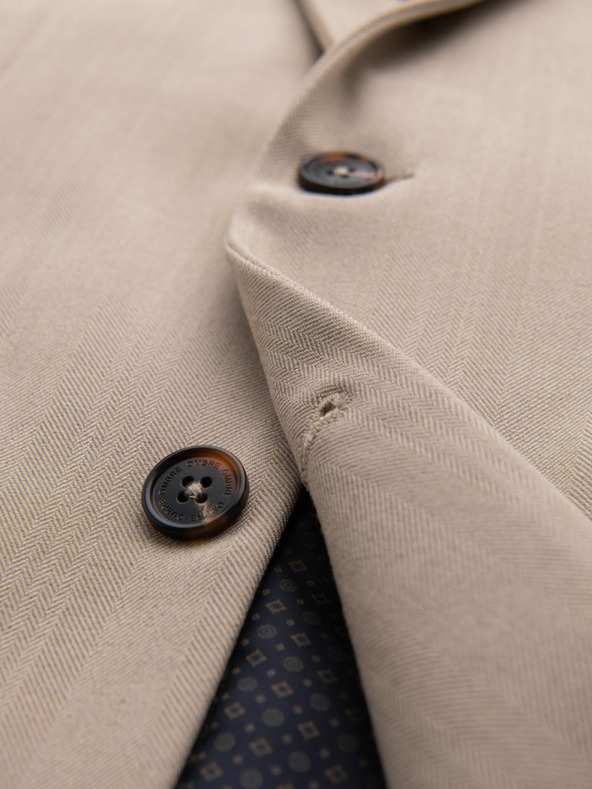 Ombre Clothing Blazer elegant pentru bărbați din amestec de lână bej de la Ombre Clothing