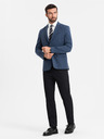 Ombre Clothing Blazer elegant pentru bărbați din amestec de lână Navy Blue Ombre Clothing