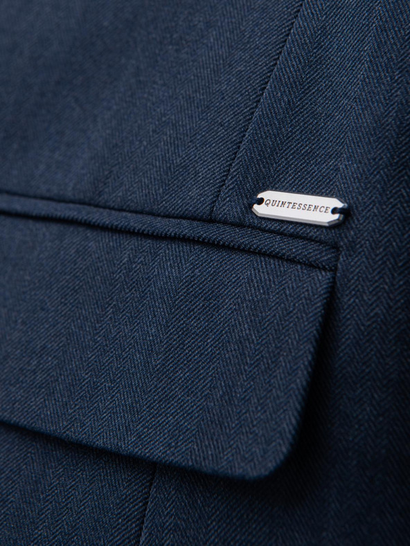 Ombre Clothing Blazer elegant pentru bărbați din amestec de lână Navy Blue Ombre Clothing