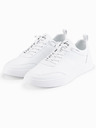 Ombre Clothing Pantofi casual unisex bărbătești eco nubuc alb Ombre Clothing