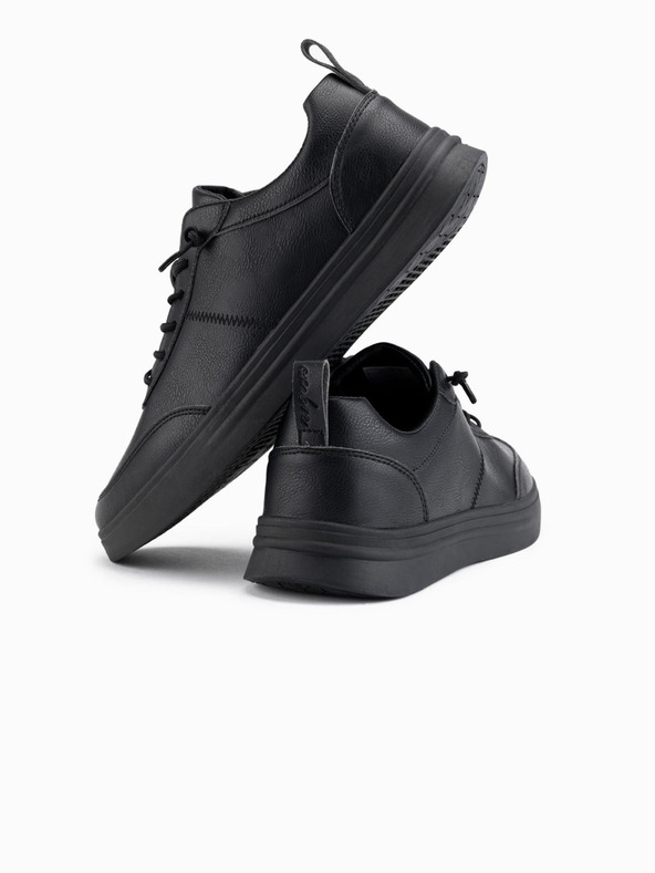 Ombre Clothing Pantofi casual unisex bărbătești eco nubuc negru Ombre Clothing