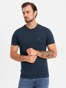 Ombre Clothing Set de trei tricouri bărbătești din bumbac BASIC cu gât rotund Ombre Clothing