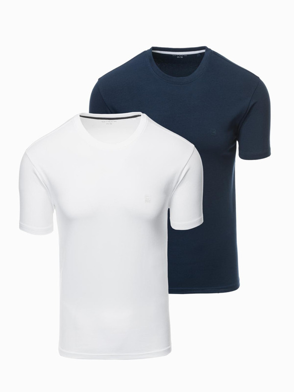 Ombre Clothing Set de trei tricouri bărbătești din bumbac BASIC cu gât rotund Ombre Clothing