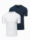 Ombre Clothing Set de trei tricouri bărbătești din bumbac BASIC cu gât rotund Ombre Clothing