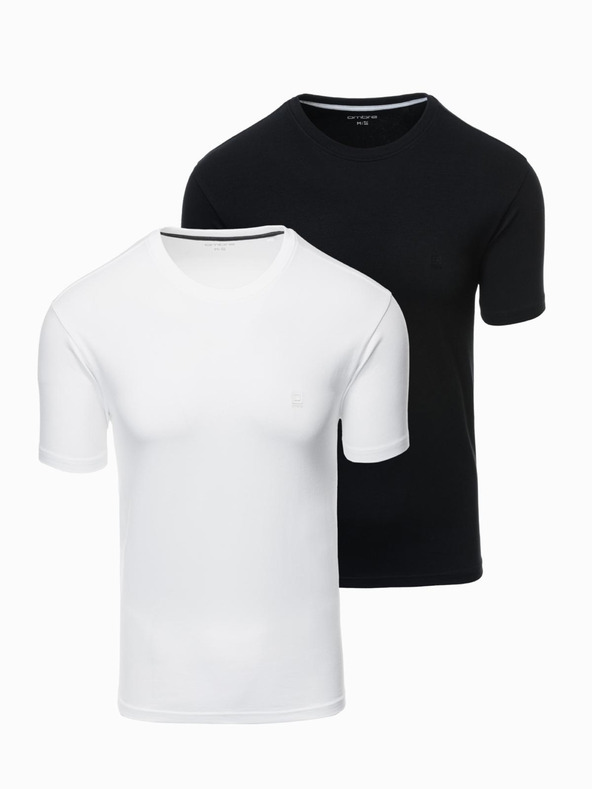 Ombre Clothing Set de trei tricouri bărbătești din bumbac BASIC cu gât rotund Ombre Clothing
