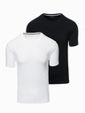 Ombre Clothing Set de trei tricouri bărbătești din bumbac BASIC cu gât rotund Ombre Clothing