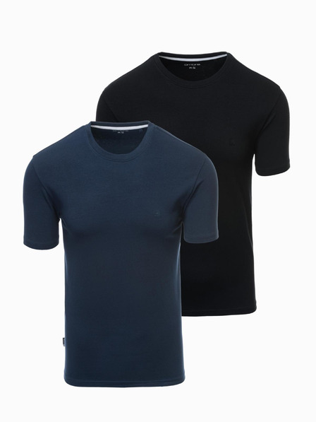 Ombre Clothing Set de trei tricouri bărbătești din bumbac BASIC cu gât rotund Ombre Clothing