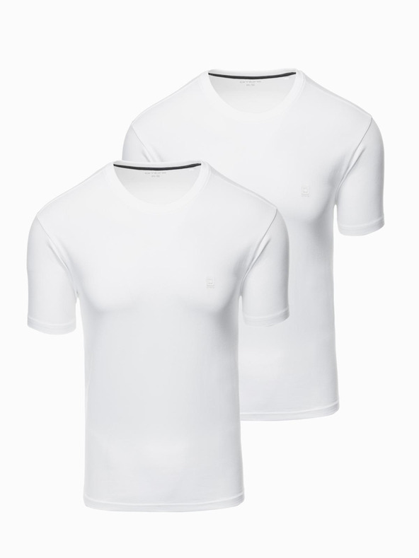 Ombre Clothing Set de trei tricouri bărbătești din bumbac BASIC cu gât rotund Ombre Clothing