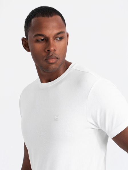 Ombre Clothing Set de trei tricouri bărbătești din bumbac BASIC cu gât rotund Ombre Clothing