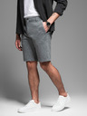 Ombre Clothing Pantaloni scurți de trening din bumbac pentru bărbați BASIC gri Ombre Clothing