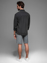 Ombre Clothing Pantaloni scurți de trening din bumbac pentru bărbați BASIC gri Ombre Clothing