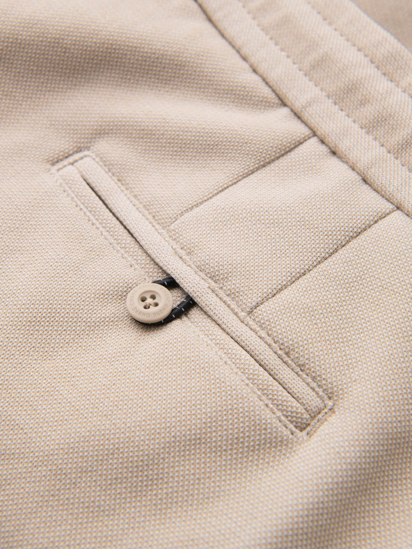 Ombre Clothing Pantaloni scurți de trening din bumbac pentru bărbați BASIC bej Ombre Clothing