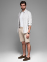 Ombre Clothing Pantaloni scurți de trening din bumbac pentru bărbați BASIC bej Ombre Clothing
