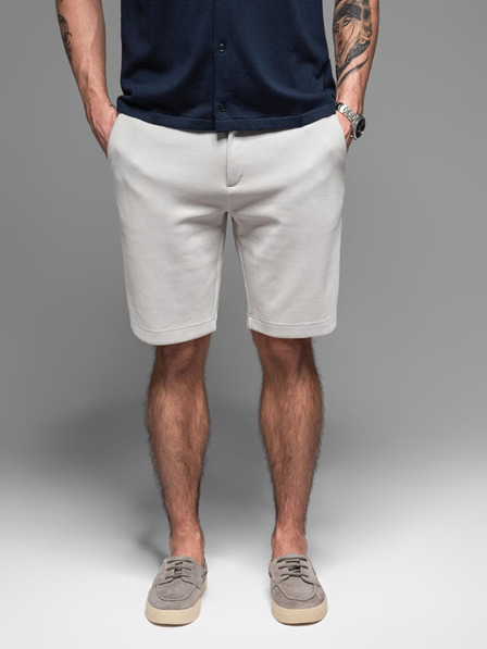 Ombre Clothing Pantaloni scurți de trening din bumbac pentru bărbați BASIC gri Ombre Clothing