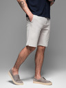 Ombre Clothing Pantaloni scurți de trening din bumbac pentru bărbați BASIC gri Ombre Clothing