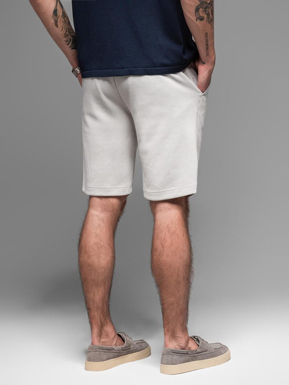 Ombre Clothing Pantaloni scurți de trening din bumbac pentru bărbați BASIC gri Ombre Clothing