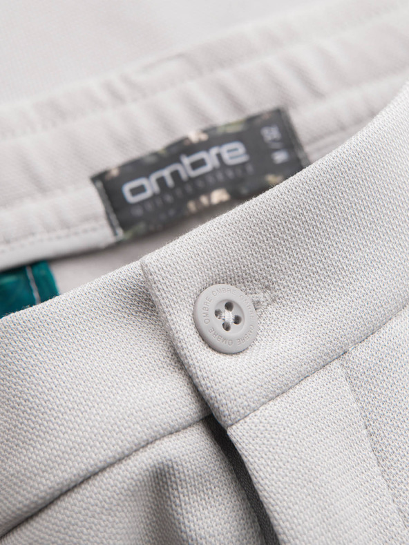 Ombre Clothing Pantaloni scurți de trening din bumbac pentru bărbați BASIC gri Ombre Clothing